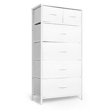 Tall Dresser for Bedroom, Vertical Storage Organizer Tower with 6 Drawers, Ch...