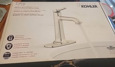 KOHLER Ealing Vibrant Brushed Nickel 1-handle Faucet, Drain  Deck Plate