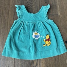 Vintage Disney Winnie the Pooh Honey Bear Corduroy Dress Jumper Size 2T