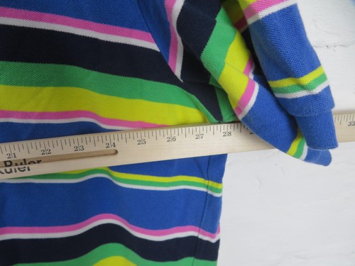 Vintage Polo Ralph Lauren Polo Shirt Men 4XB Blue Multicolor Stripe Cotton Pony - Picture 5 of 6