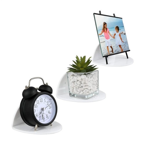 3 Packs Small Acrylic Floating Wall Shelves Display For Storage & Decoration - Picture 10 of 15