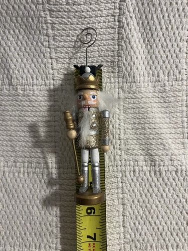 3er Set Holz Nussknacker Foto Notiz Karten Halter Ornamente 5" hoch - Bild 15 von 20