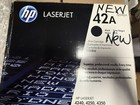 HP 42A Black Toner Cartridge LaserJet GENUINE Open Box Pull Tab Still Intact