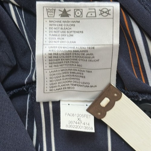 Nike Golf Fit Dry Men's Polo Shirt Navy Striped Size XL - Picture 8 of 8