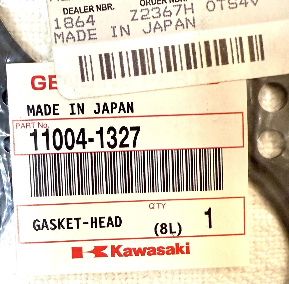 Junta de culata Kawasaki OEM 11004-1327 - Se adapta a ZX-6R 2000 2001 2002 Ninja 600 Foto 2 de 2