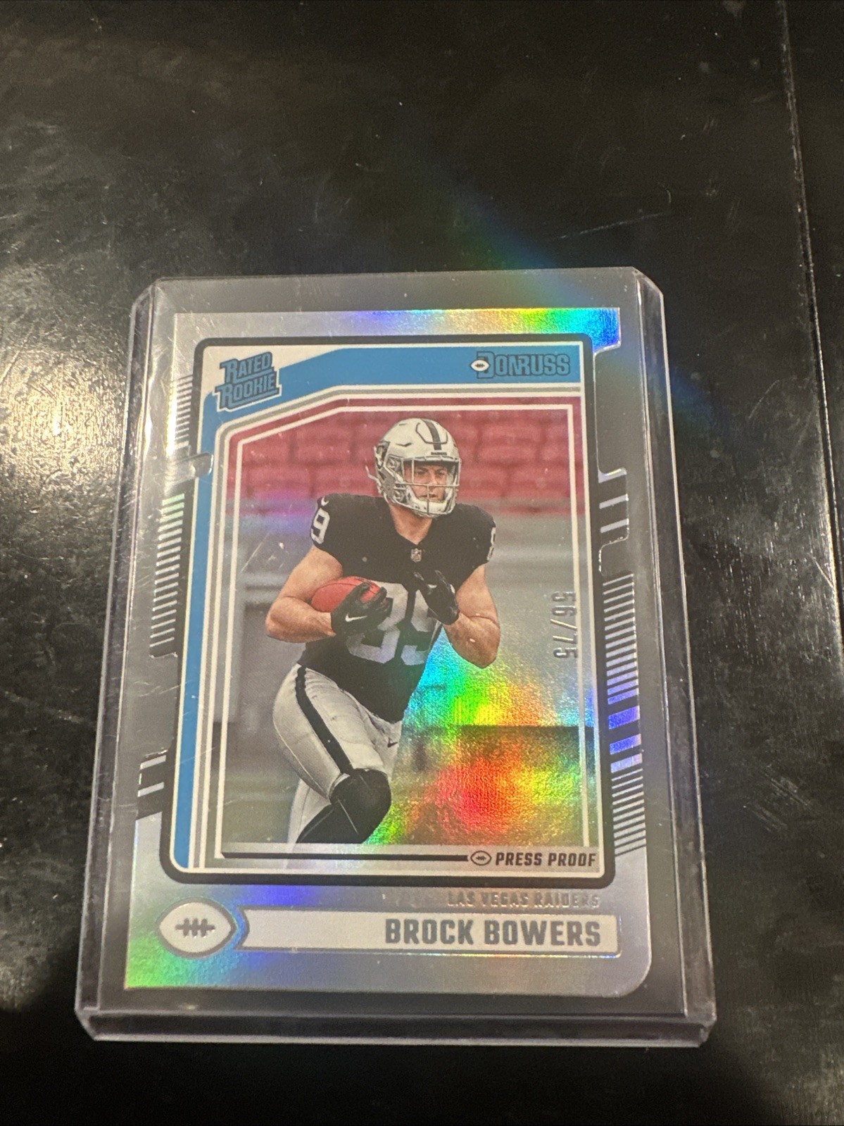 2024 Donruss - Rated Rookie Brock Bowers #394 Press Proof Silver Die-Cut /75(RC)
