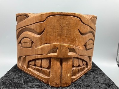 NORTHWEST CEDAR CARVING OF BEAVER