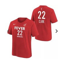 Nike Youth Indiana Fever Caitlin Clark #22 Rebel T-Shirt Size Med WNBA Red NWT