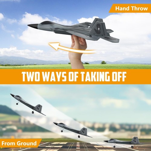 Ready-to-Fly F-22 RC Airplane - Perfect for Kids & Beginners, 2-Channel Control - Picture 6 of 11