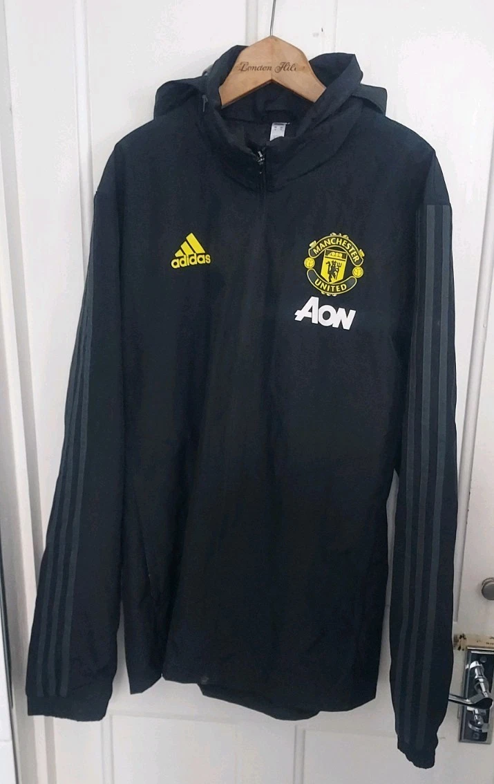 Black Adidas Man United Storm Jacket Size Medium