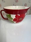 Pioneer Woman Stoneware Poinsettia Floral Mixing Batter Bowl 2.83 Qt. 6" Tall