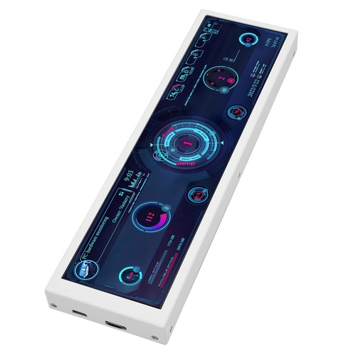 8.8in PC Temp Monitor USB C PC Sensor Panel Display Support Dynamic Themes I NEW - Afbeelding 6 van 18
