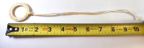 Vintage Handarbeit Beige & Off-White Häkel Ornamente Set oder Schirm Ziehen Lot - Bild 10 von 10