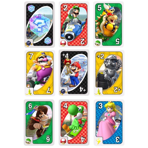 Mattel Game UNO UNO Mario Kart Card Game Party Game for 2-10 players Ages 7 and - Picture 4 of 5