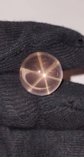 33.8 Carat 6 Ray Star Natural Top Quality Pink Rose Quartz Round Shape Cabochon