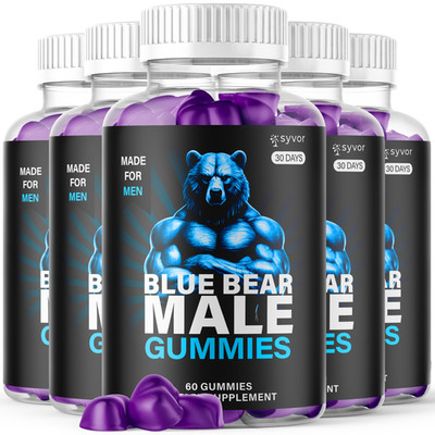 (5 Pack) Blue Bear Male Gummys Advanced Blue Bear Vitamin Supplement 300 Gummies