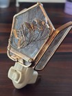 Vintage Stained Glass Art Wall Plug in Night Light Butterfly by EAGLE ~ JJ72