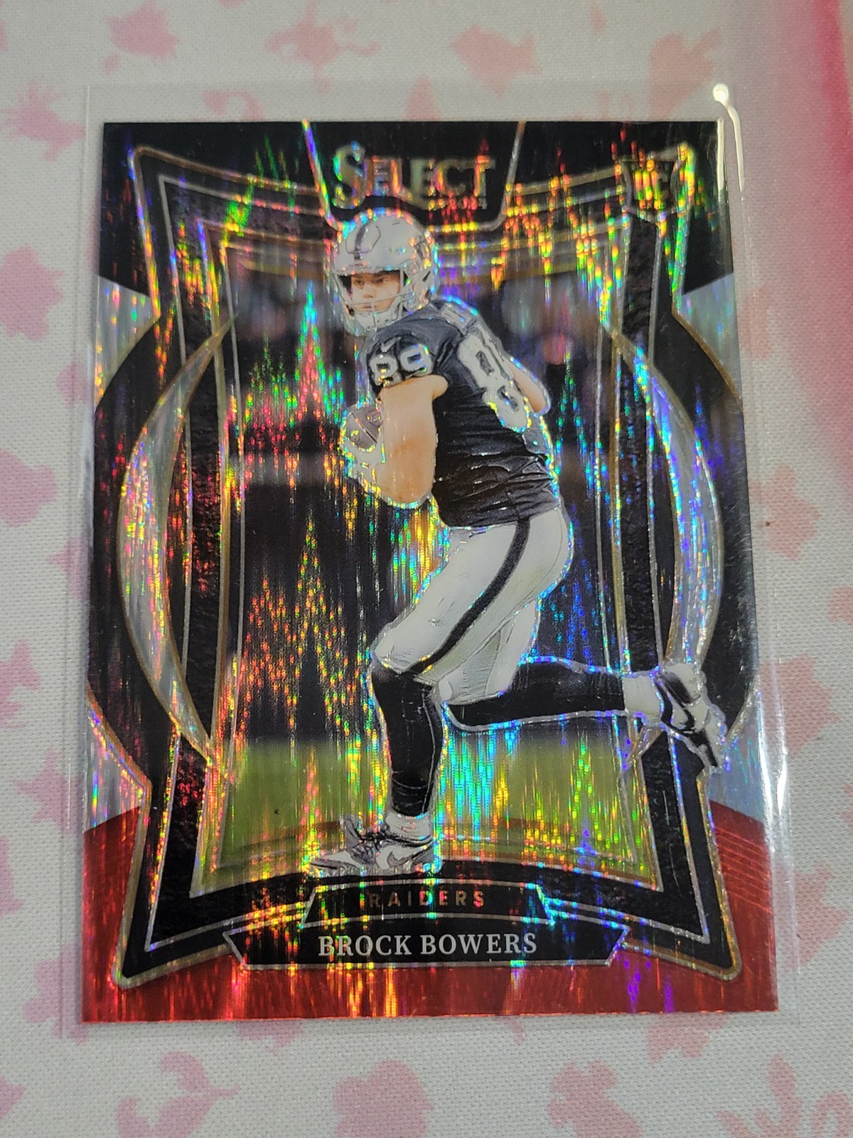 2024 Panini Select - Concourse Brock Bowers #31 Black & Red Shock Prizm (RC)