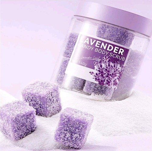 Candy Sugar Körperpeeling Lavendel Peeling Feuchtigkeit Erfrischen Glatte Haut Bad Körper  - Bild 2 von 9