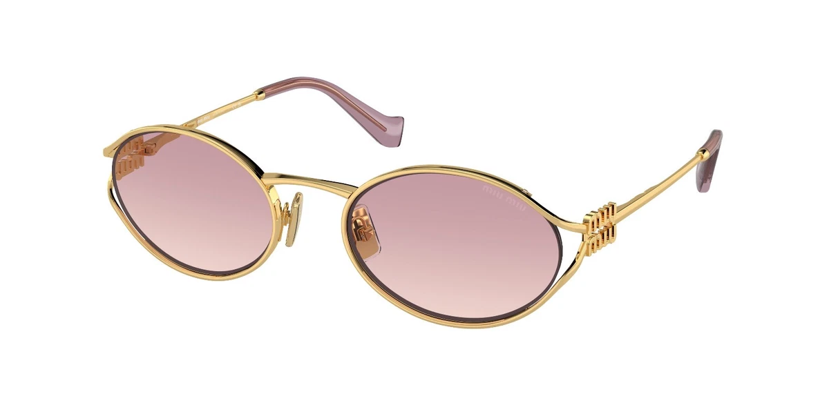 Gold Oval Miu Miu Sunglasses for Women for sale | eBay