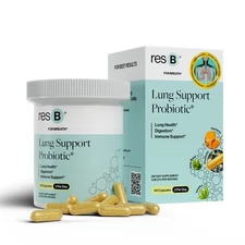 resB Lung Support Probiotic Supplement - Lung Health Supplement for Smokers, ...
