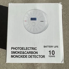 Photoelectric Smoke & Carbon Monoxide Detector 3 Pack 10 Yr Battery Life GS811-A