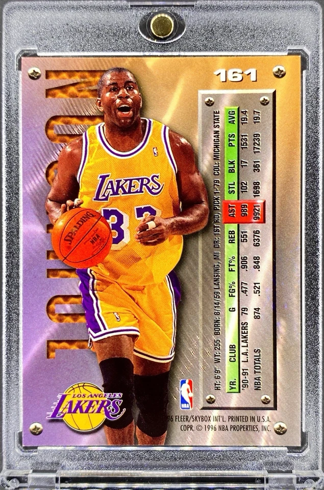 Spectacular Magic Johnson METAL CARD NBA LAKERS w/CASE - Image 4 of 4