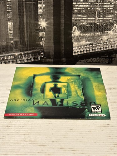 Obsidian PC Video Game rare Oct 1996 Promotional Demo Promo Sega-Soft Windows 95 - Picture 12 of 12