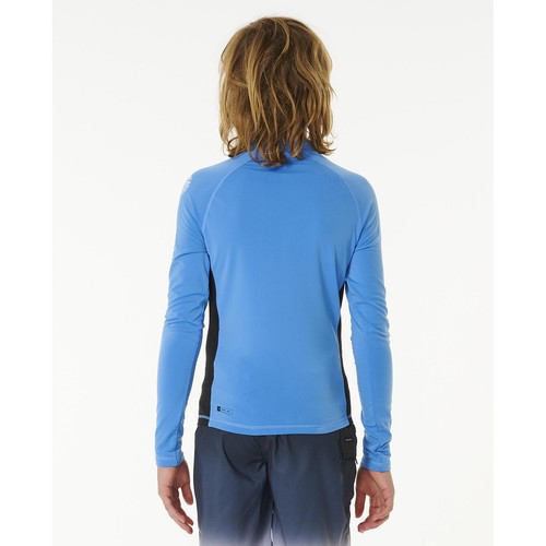 Rip Curl Kids Icons UV Brushed Long Sleeve Rash Vest UPF 50+ - Blue Gum - 12 Yrs - Picture 3 of 4
