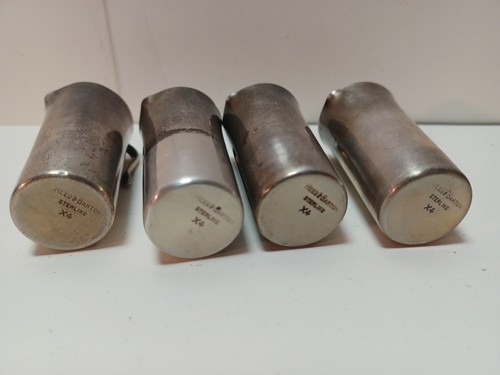 4 Antique Reed & Barton X4 Sterling Silver Creamer Shot Mini Pitchers JBtr23 - Picture 5 of 5