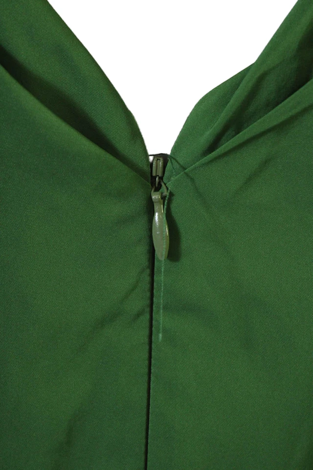 Lida Baday Womens Green V-Neck Shift Dress Sleeveless Zip Size 8 - Image 4 of 4