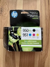 HP 950XL Black + 951 Color Ink Cartridge Combo (Exp 01/2027) - Used