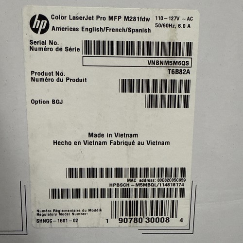 HP Color LaserJet Pro MFP M281fdw - Picture 4 of 4