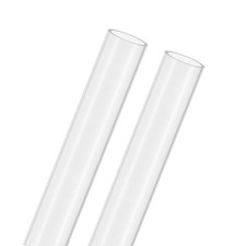 2Pcs 305mm Clear Rigid Acrylic Pipe, 26x30mm Plastic Round Tube Cooling System