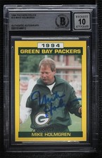 BAS 1994 Green Bay Packers Police Oshkosh Mike Holmgren #13 BGS Authentic Auto