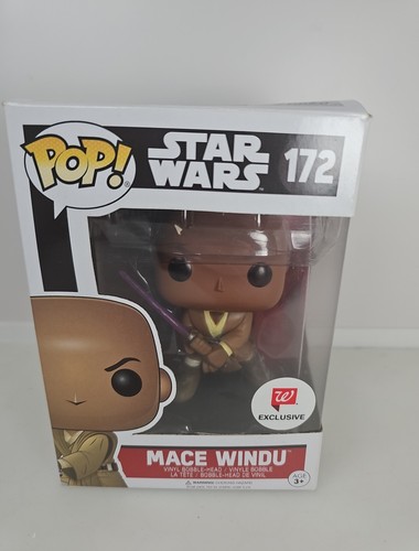 Funko Pop! Star Wars #172 Mace Windu Vinyl Bobble Head Figura Walgreens - Foto 2 di 9