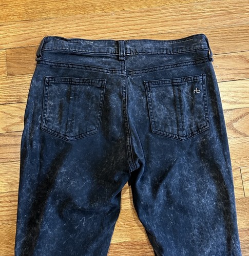 Rag And Bone Acid Wash Denim Leggings Womens Black Stretch Jeans Size 27 - Picture 5 of 7