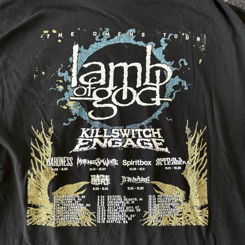 NWOT Lamb Of God The Omens Tour Double Sided Rock T-shirt Band Tee Men’s XL - Bild 5 von 5