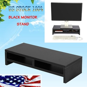 Computer Monitor Stand Desk Table Shelf Laptop Riser Wooden LCD TV Desktop Rack