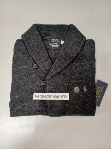 POLO RALPH LAUREN LUXUS JERSEY CARDIGAN SCHWARZ MELIERT MELIERT HERREN GRÖSSE MEDIUM - Bild 8 von 14