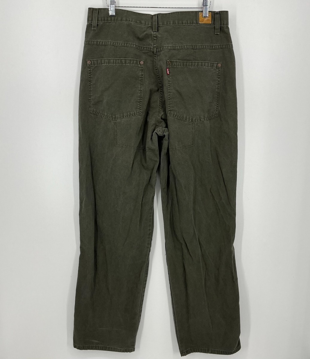 Levi's Pants Men's Size 34x34 Olive Green Vtg 90s Paper Tag