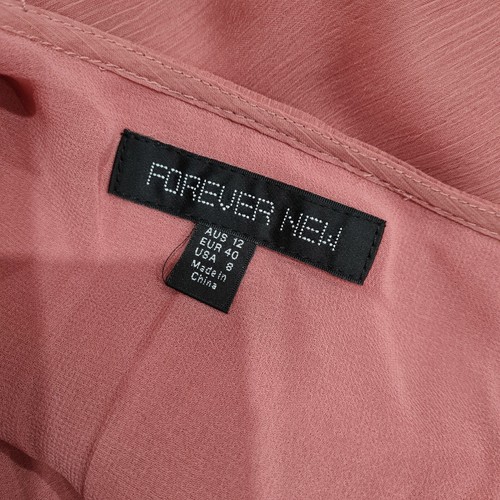 Women's size 12 'FOREVER NEW' Gorgeous dusty rose frill detail blouse top - EUC - Picture 6 of 7