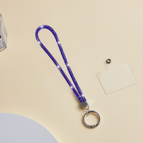 Bling Keychain Rhinestone Phone Lanyard Wrist Strap Hanging Cord Anti-lost Ropes - Picture 18 of 19