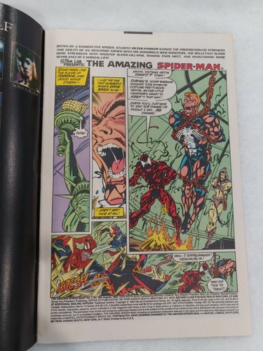 Amazing Spider Man 380 Marvel Comics 1993 Carnage, Venom, Captain America Fire - Picture 11 of 12