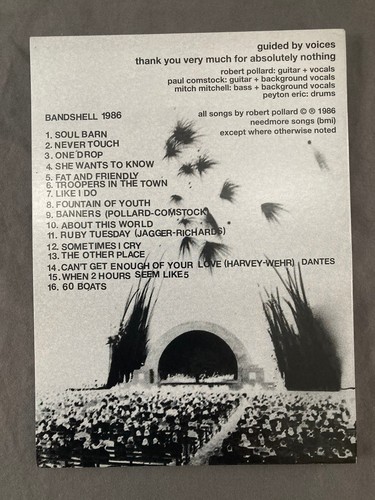 Guided by Voices Thank You Very Much for Absolutely Nothing Live DVD RARE OOP - 第 2/6 張圖片
