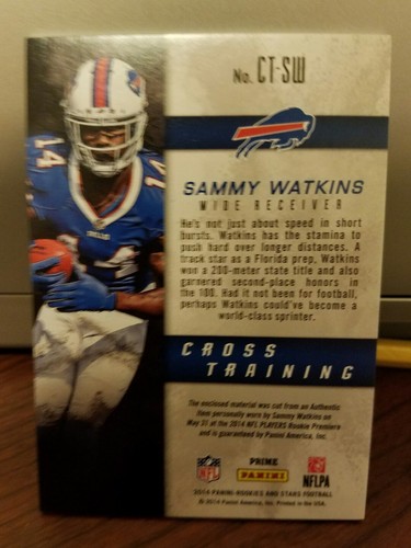 Patch 3 colori 2014 Rookies & Stars Sammy Watkins RC #8/25 - Foto 2 di 2