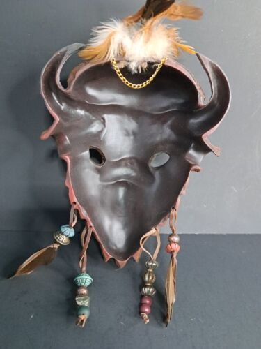 Totem Ceremonial Mask Spirit Of Abundance Hamilton Collection 2000 Buffalo Wall - Picture 4 of 5