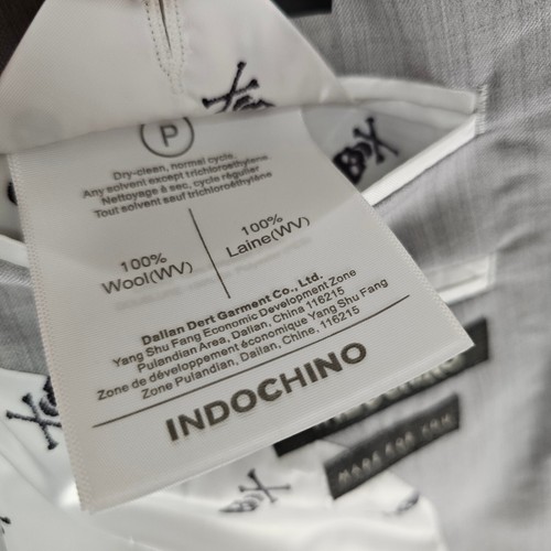 Indochino 3-Piece Suit Mens Light Grey Wool 38R Blazer 31x30 Pants Vest - Picture 5 of 24