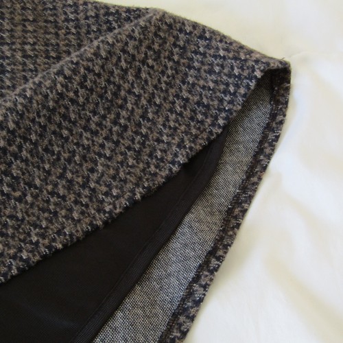 Relaxed by Toni brown grey navy woolly feel A line lined midi skirt uk 14/16 - Picture 4 of 10