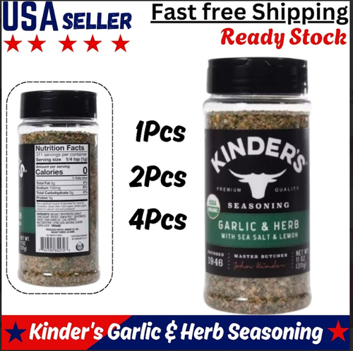 Kinder's Organic Garlic & Herb with Sea Salt & Lemon Seasoning 11 Ounce - Bild 1 von 14